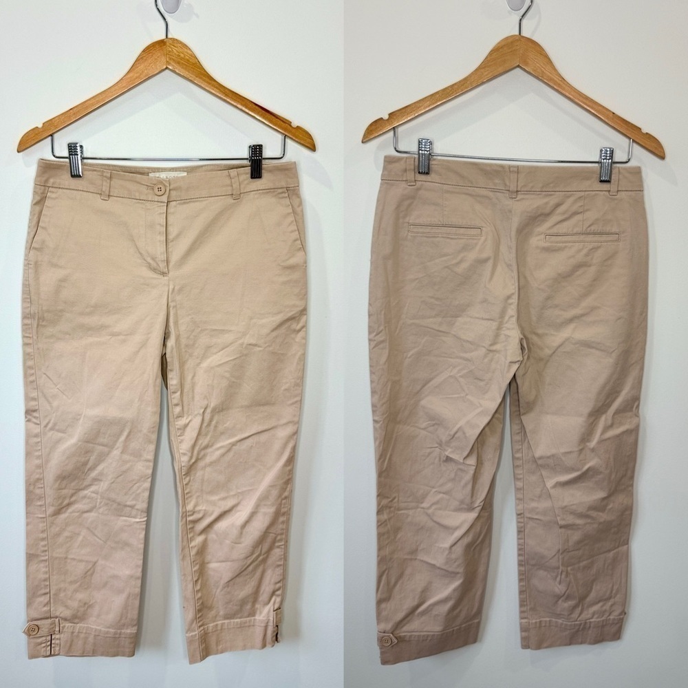 Talbots Ankle Button Beige Women’s Capri Pants (Sz 4)